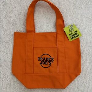 Trader Joe's Orange Mini Canvas Tote Bag — Halloween